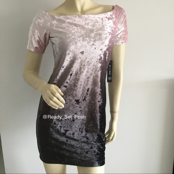 As U Wish Dresses & Skirts - 🚨 {new} As U wish ombre velvet mini dress